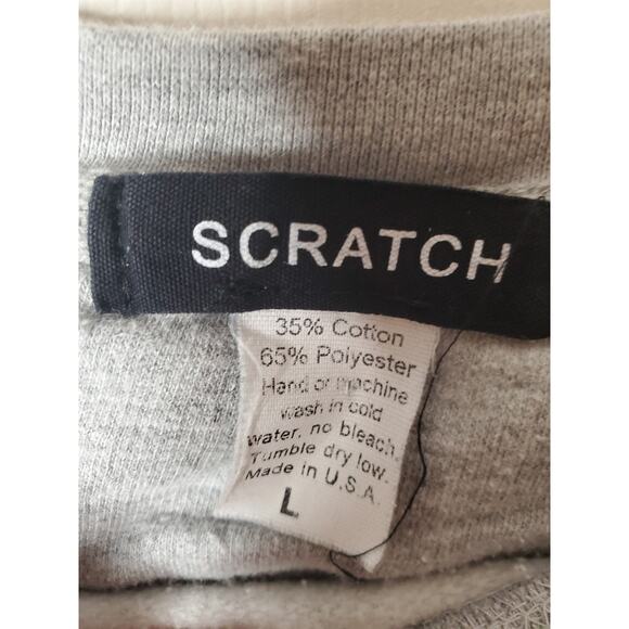 Scratch LOVER 87 Crop Gray Sweatshirt, Large - Picture 5 of 5